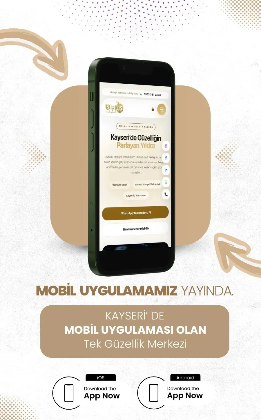 Sirius Luxe Beauty Saloon mobil uygulaması